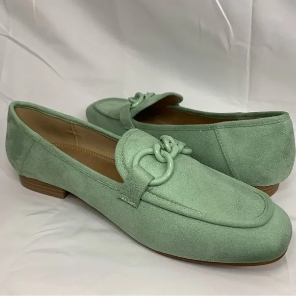 ASOS Design Mint Green Loafers with Chain Detail, size 9 - Picture 9 of 13